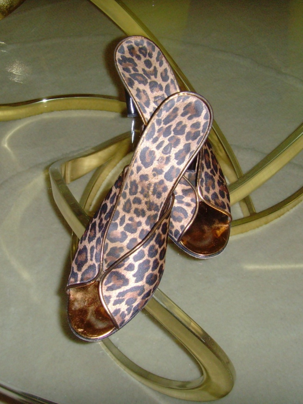 ORIGINE Leopard Print and Metallic Mules - Picture 5 of 15